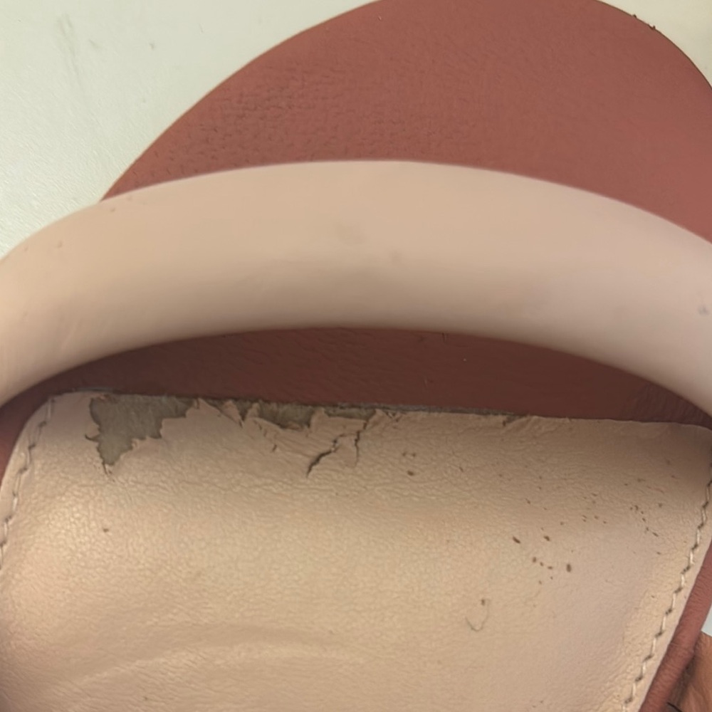 AVEC LES FILLES Carla Sandal in Dusty Rose
 With Some Peeling inside Sole - Picture 3 of 8
